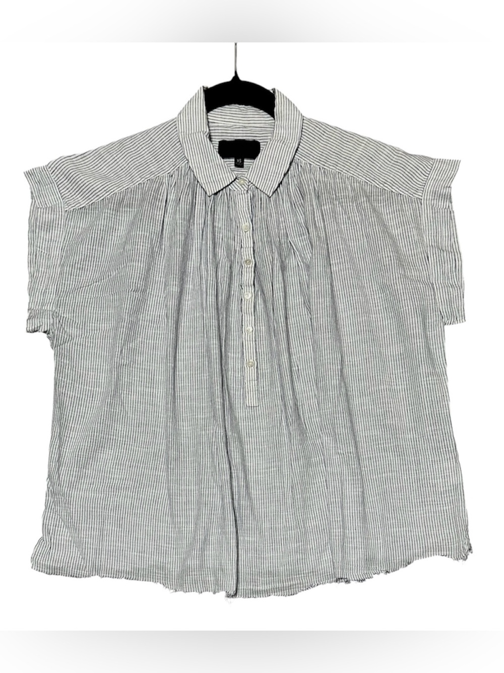 NILI LOTAN NORMANDY INDIGO STRIPE BLOUSE - INDIGO STRIPE XS 2689989 - Picture 14 of 14
